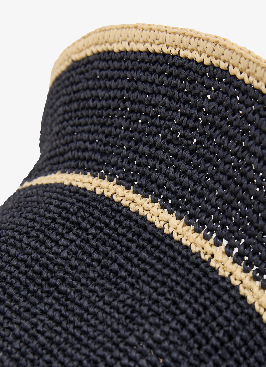 Reiss Edith hoed met gevlochten detail - detail donkerblauw