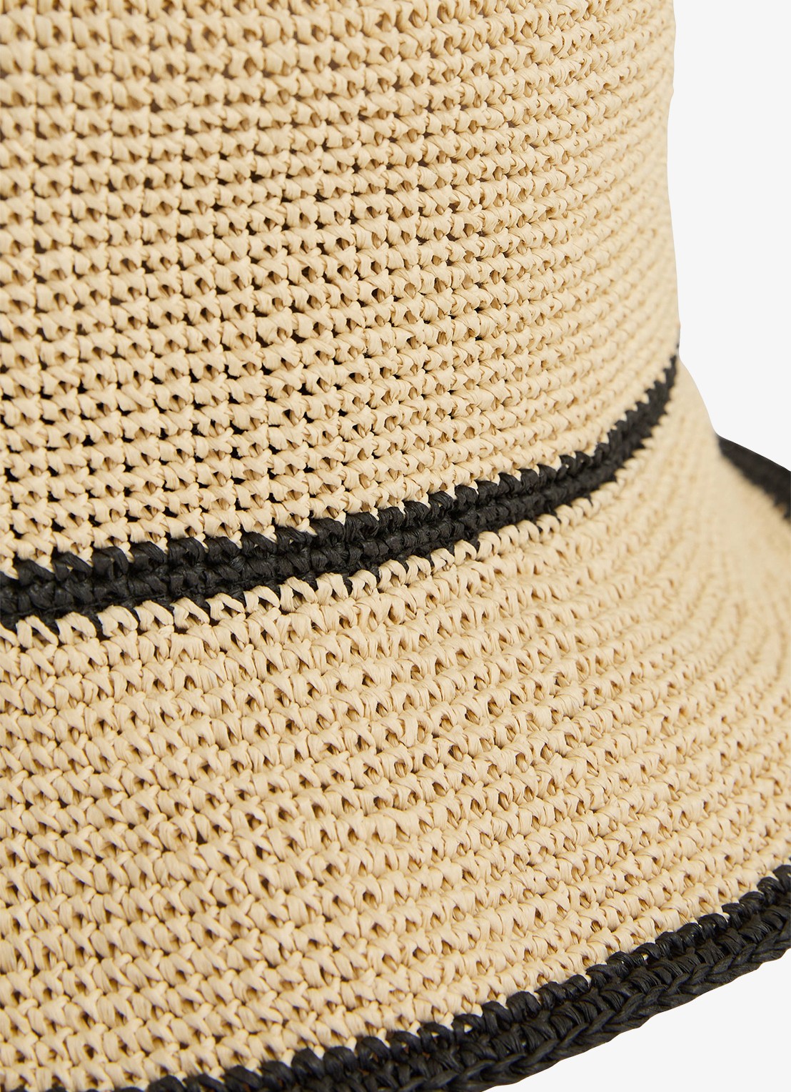 Reiss Edith hoed van raffia - detail beige
