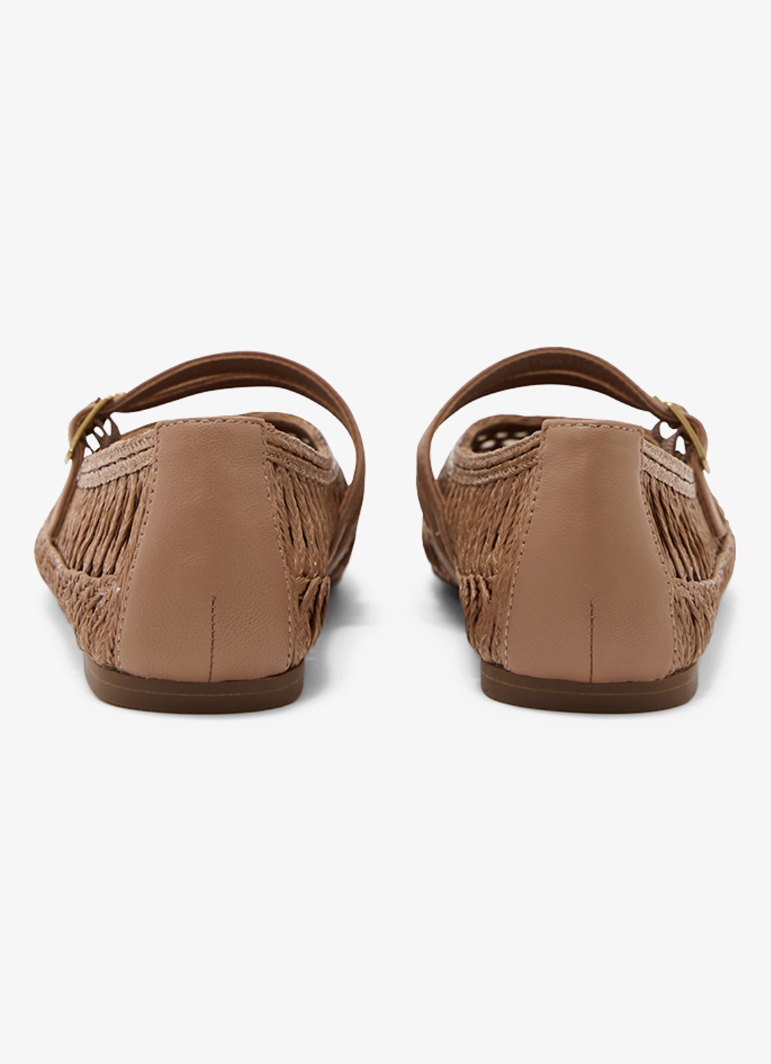 Reiss Eizabeth ballerina met gevlochten detail - detail 2 lichtbruin