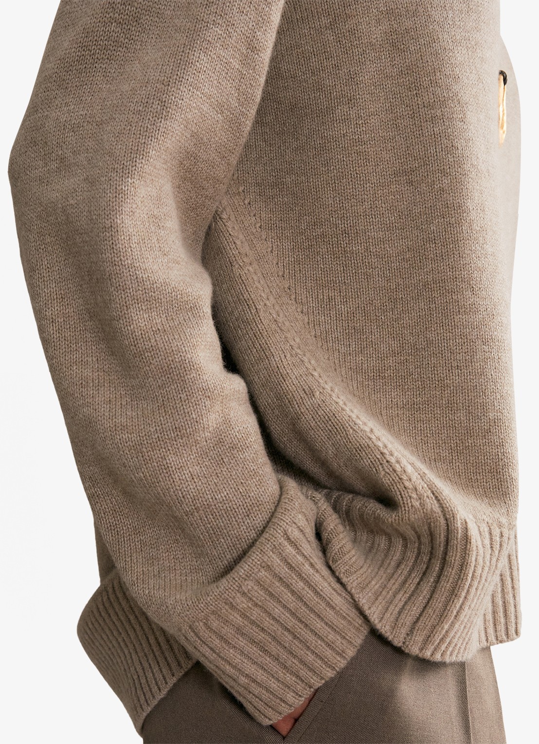 Reiss Ella fijngebreide trui in wolblend - detail 2 lindegroen