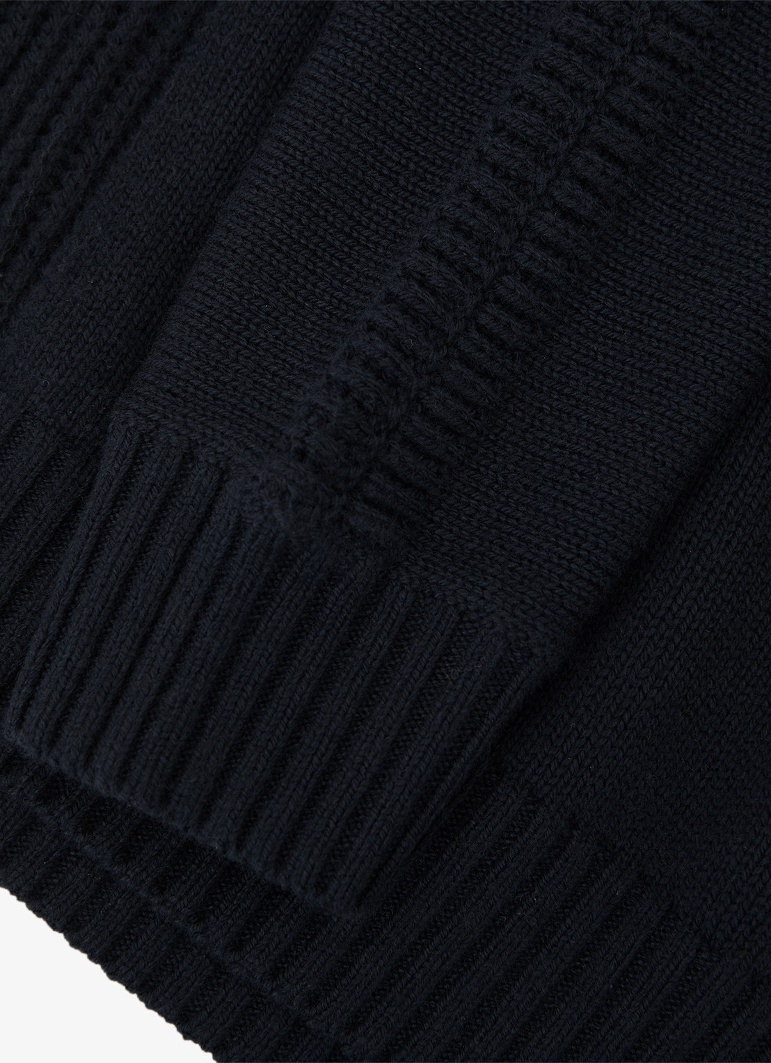 Reiss Elm fijngbreide trui in wolblend met polokraag  - detail 6 donkerblauw