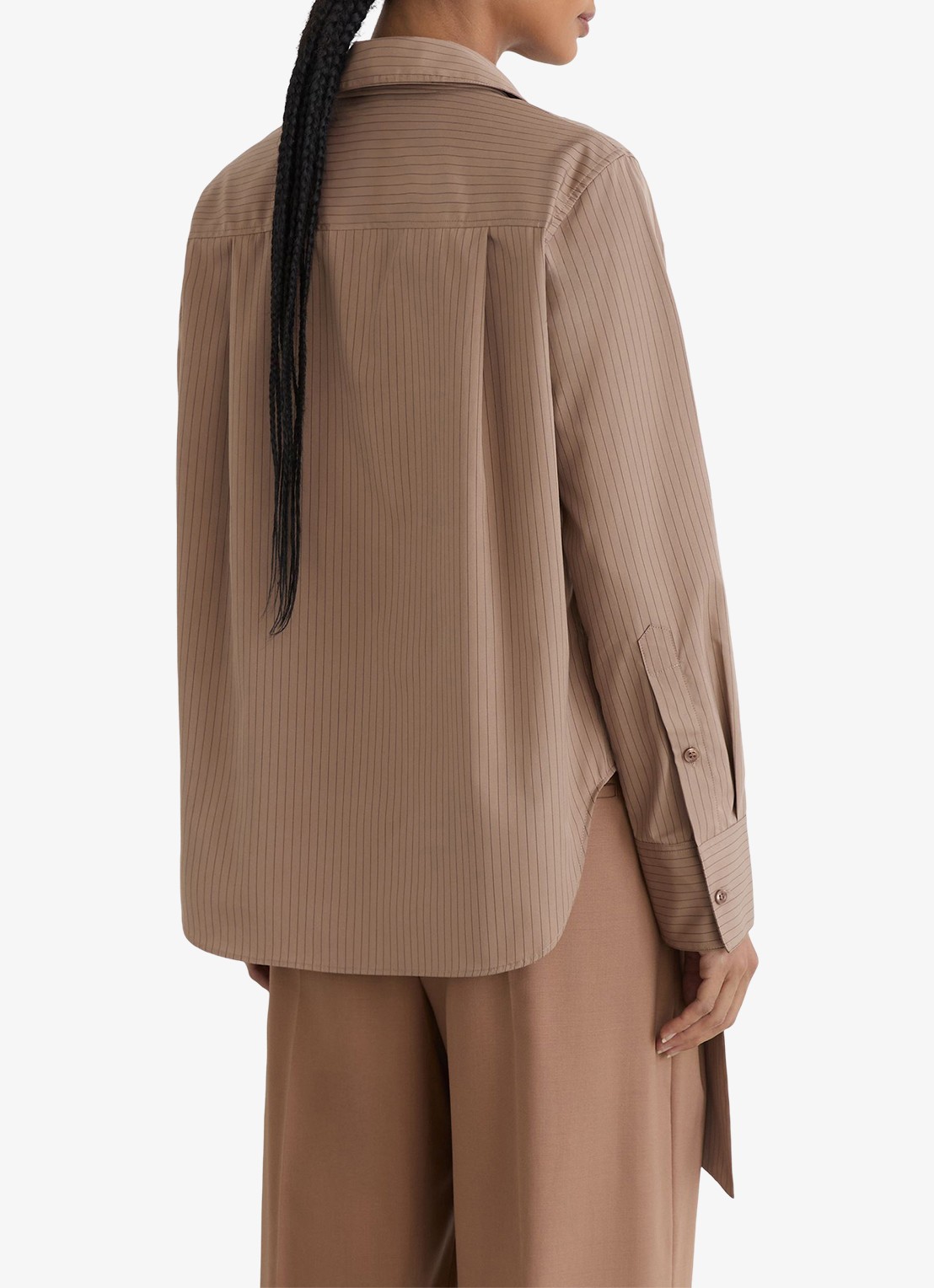 Reiss Elowen blouse met streepprint - achterkant 4 lichtbruin