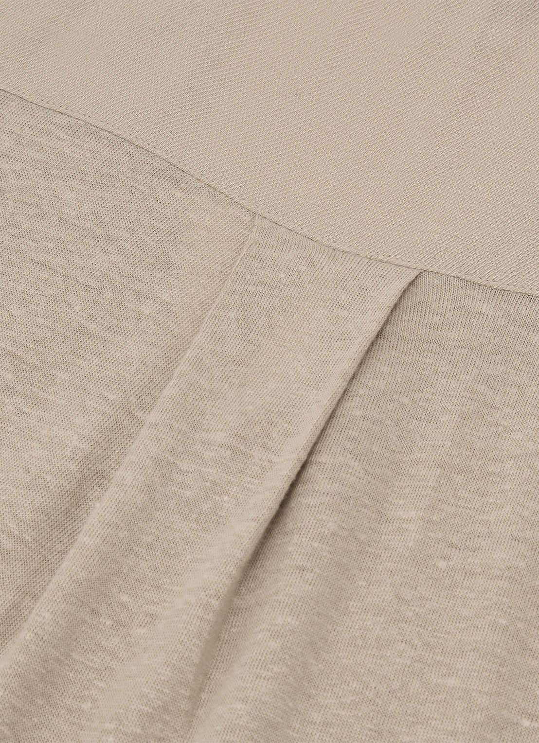 Reiss Ember T-shirt van linnen met V-hals - detail 6 beige