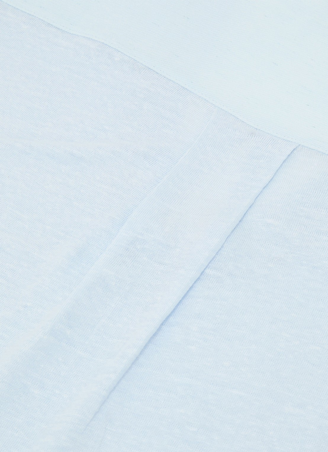 Reiss Ember T-shirt van linnen met V-hals - detail 4 donkerblauw