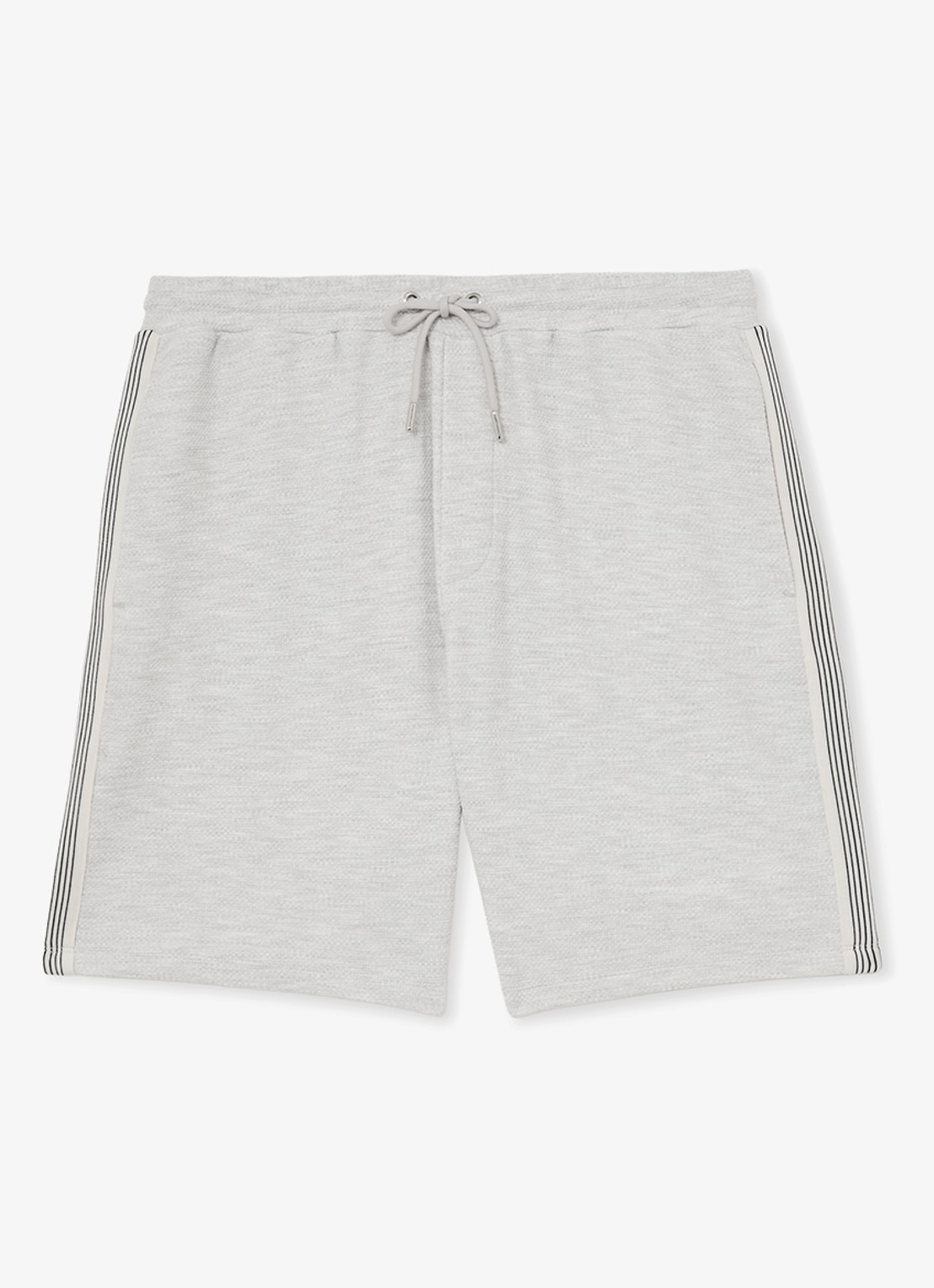 Reiss Emilio regular fit korte joggingbroek met steekzakken - voorkant 2 lichtgrijs