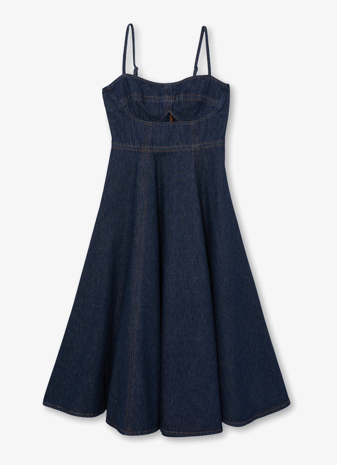 Reiss Emma midi jurk  - voorkant 2 indigo