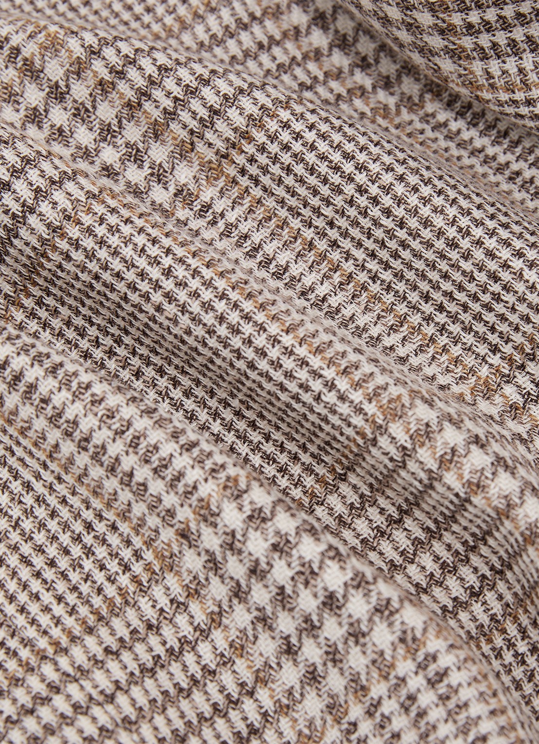 Reiss Epsom regular fit colbert in linnenblend met ruitdessin - detail 5 bruin