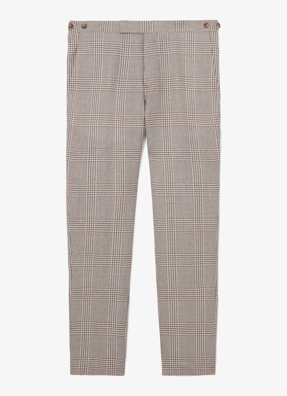 Reiss Epson regular fit pantalon in wolblend - voorkant bruin