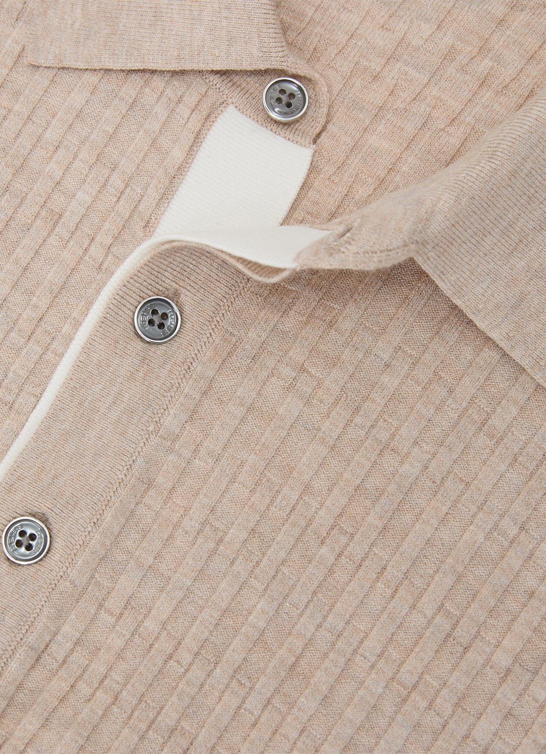 Reiss Era polo met structuur - detail 6 bruin