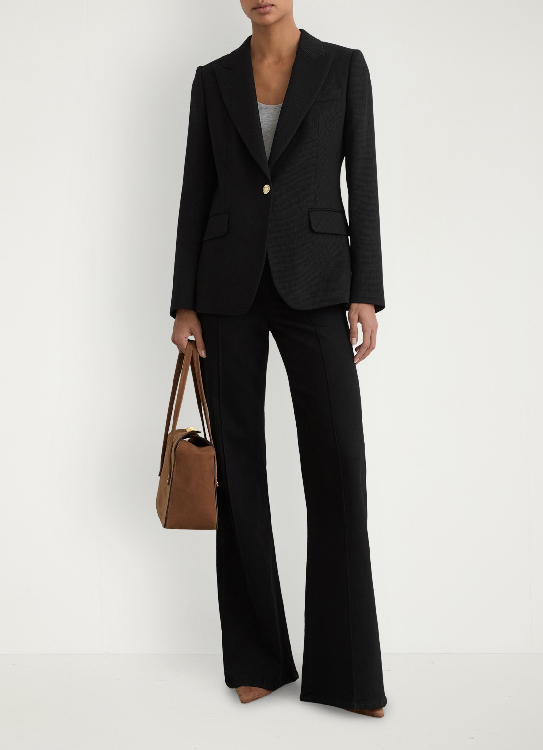 Reiss Erin blazer in wolblend - detail 6 black / zwart