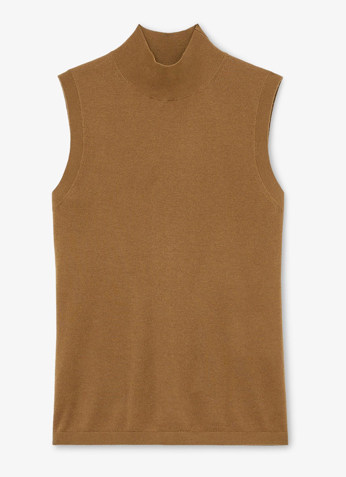 Reiss Evelyn mouwloze top in merino wolblend - voorkant olijfgroen