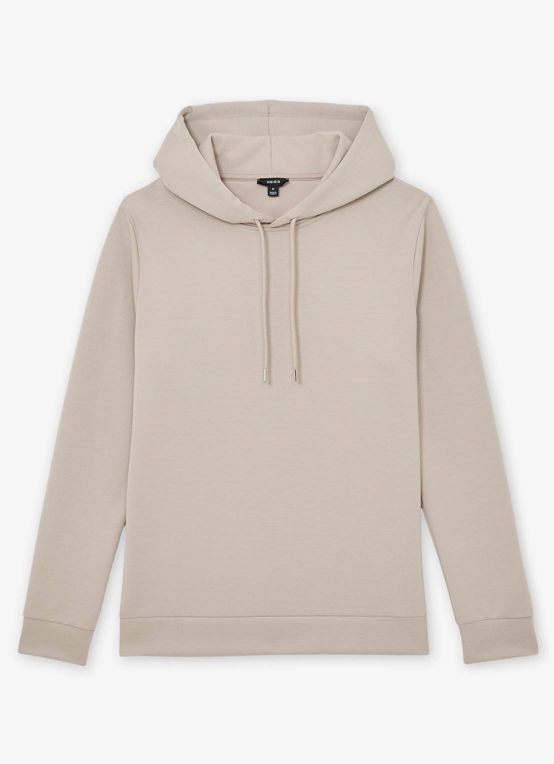 Reiss Fabien hoodie met capuchon - voorkant 5 beige
