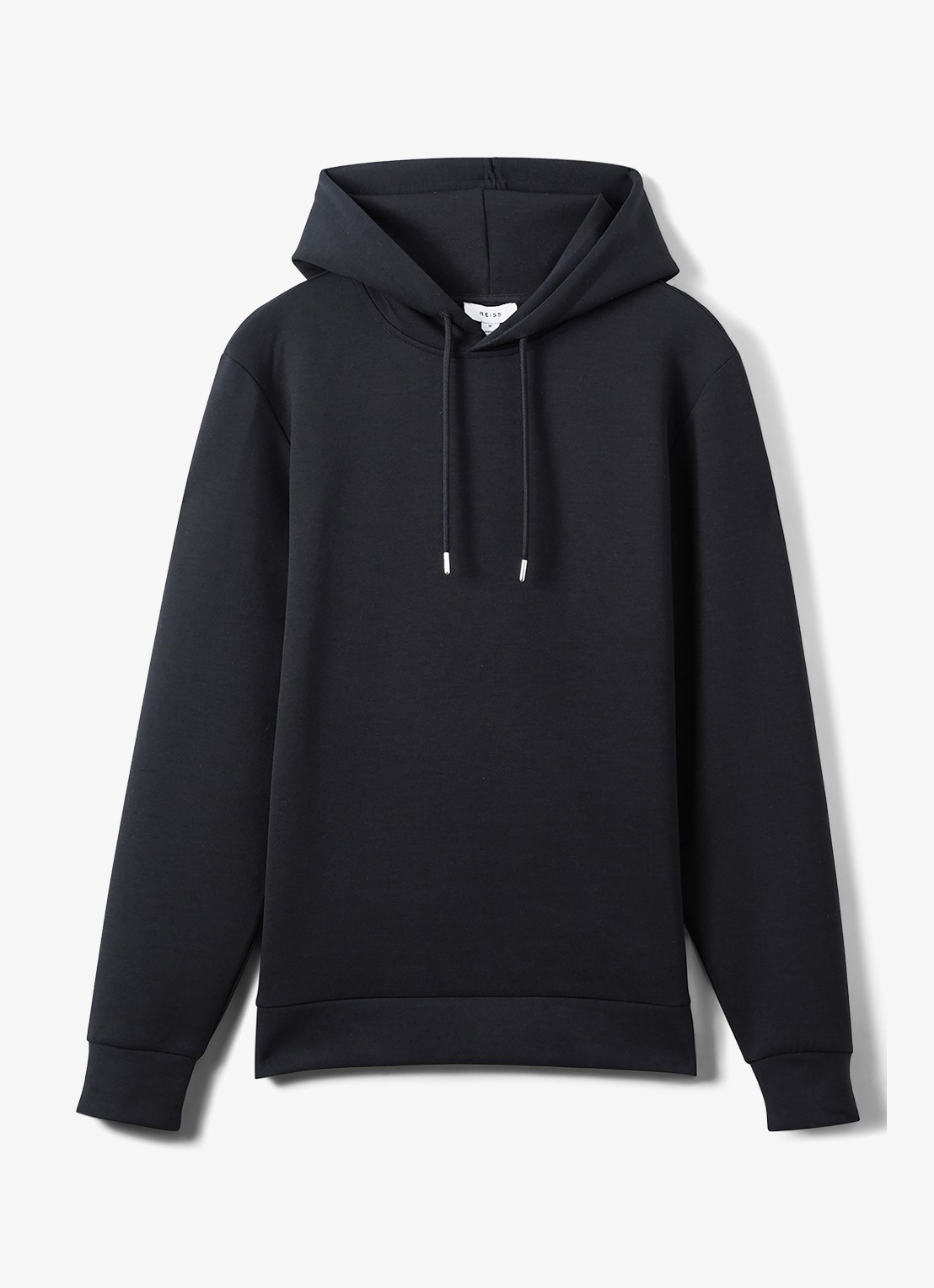 Reiss Fabien hoodie met logo - voorkant 3 donkerblauw