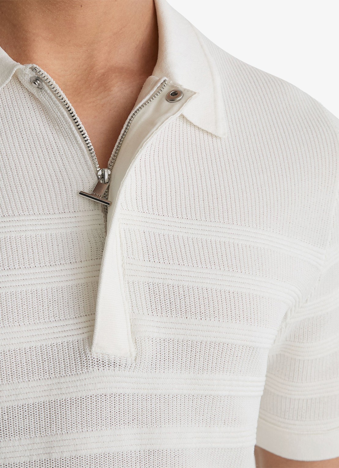 Reiss Falklands regular fit overhemd met structuur - detail 2 white / wit