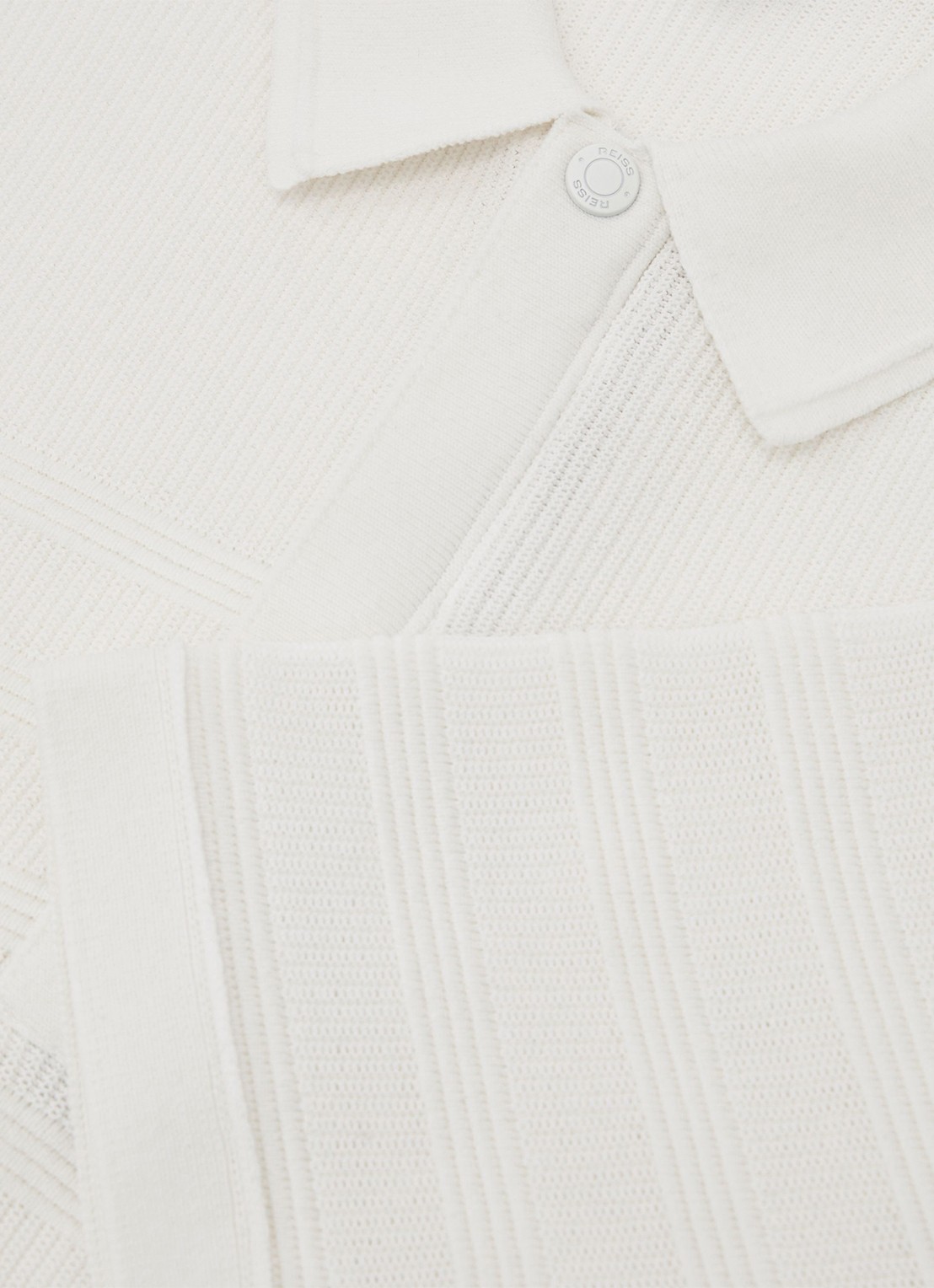 Reiss Falklands regular fit overhemd met structuur - detail 3 white / wit