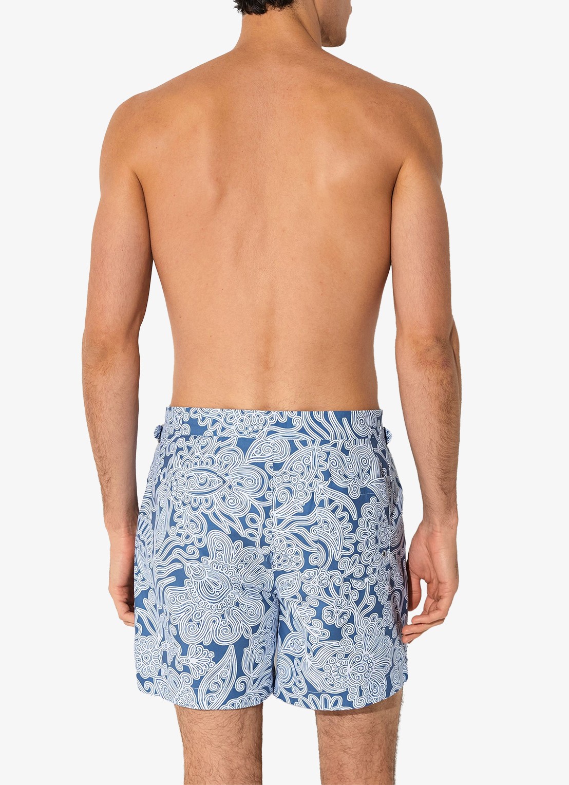 Reiss Fallow zwemshort met print - achterkant 2 airforce blue / blauw