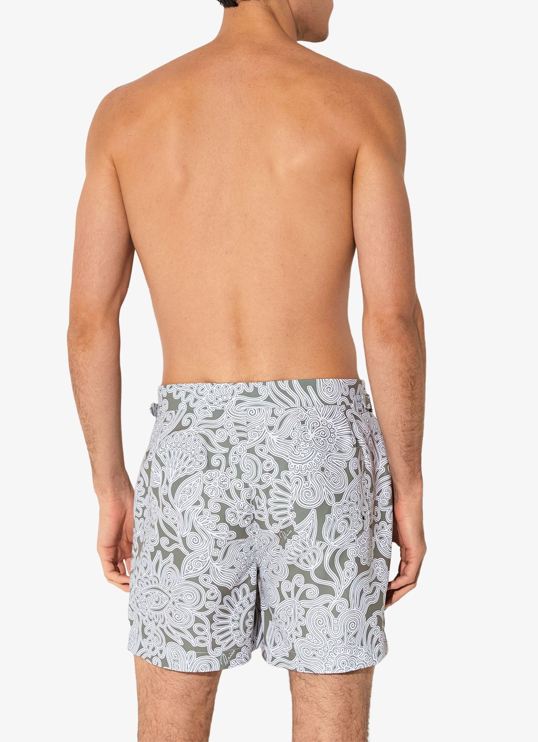 Reiss Fallow zwemshort met print - achterkant 3 groen