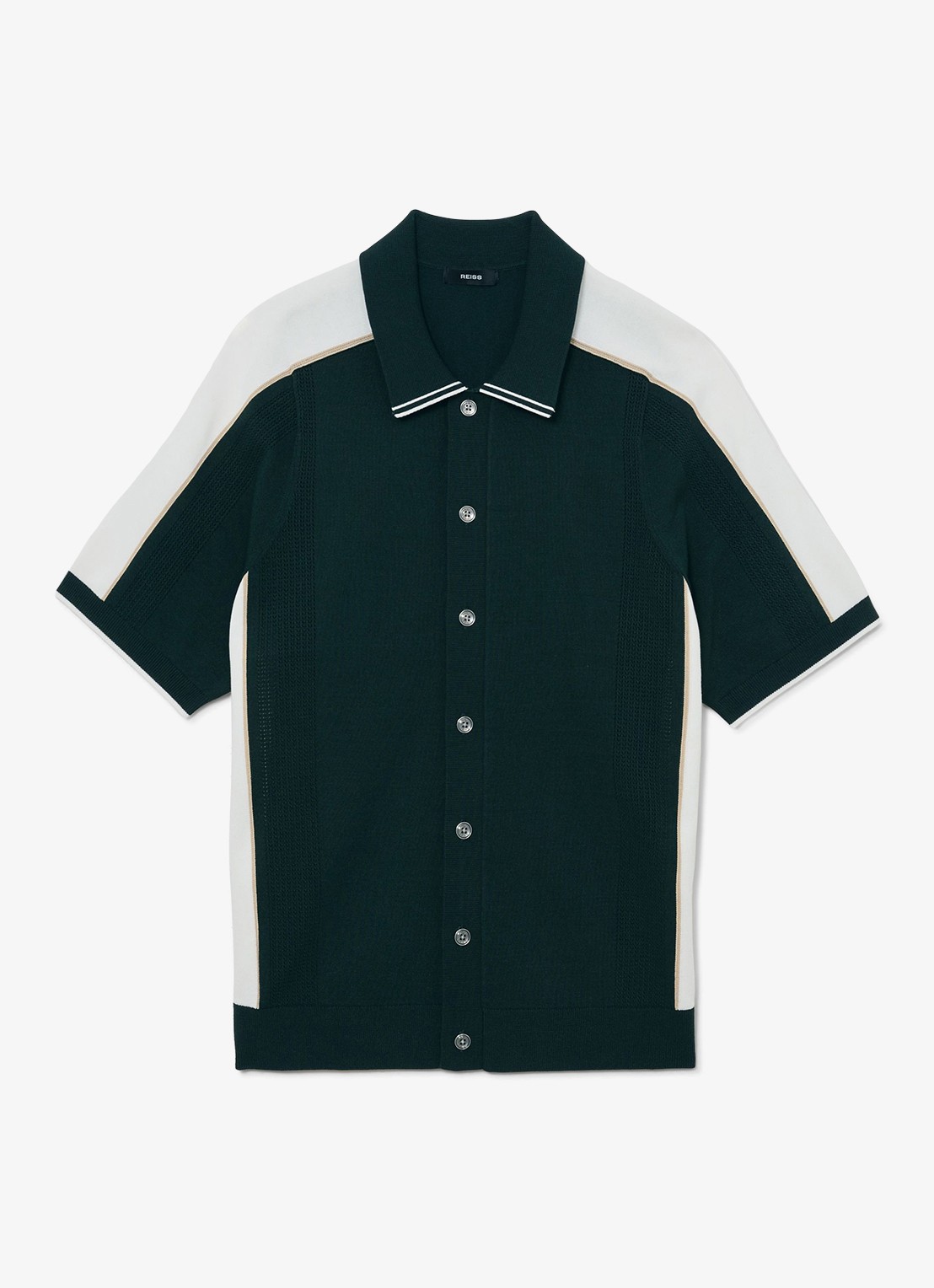 Reiss Farley regular fit overhemd - voorkant 2 groen