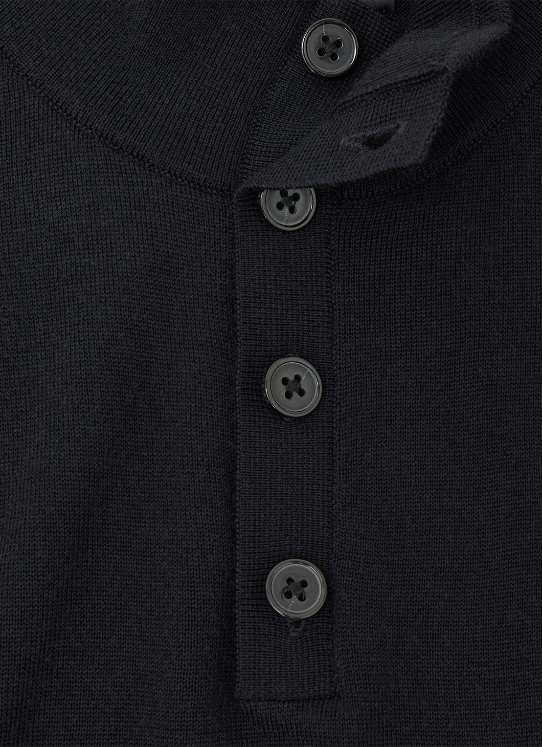 Reiss Farnham fijngebreide trui van merino wol - detail 4 donkerblauw