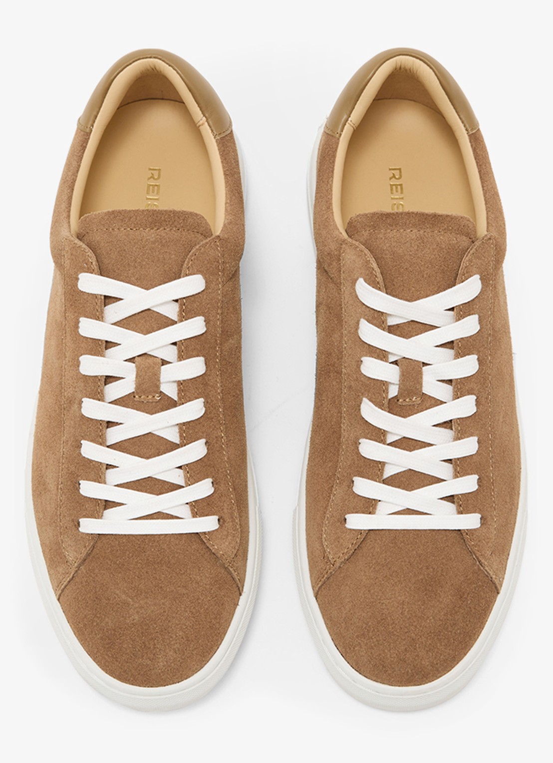 Reiss Finley sneaker van kalfssuède  - detail 2 camel