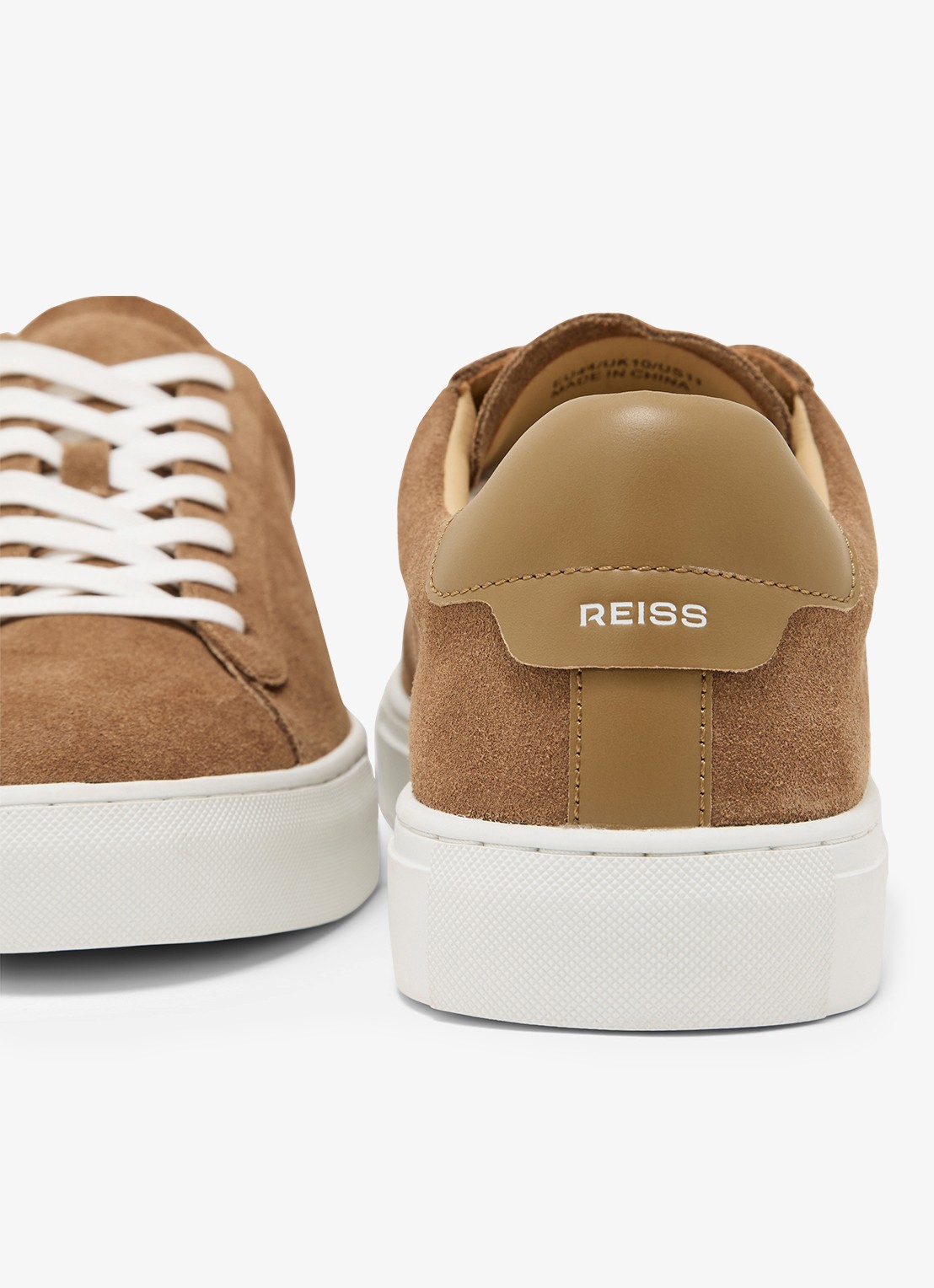 Reiss Finley sneaker van kalfssuède  - detail 3 camel