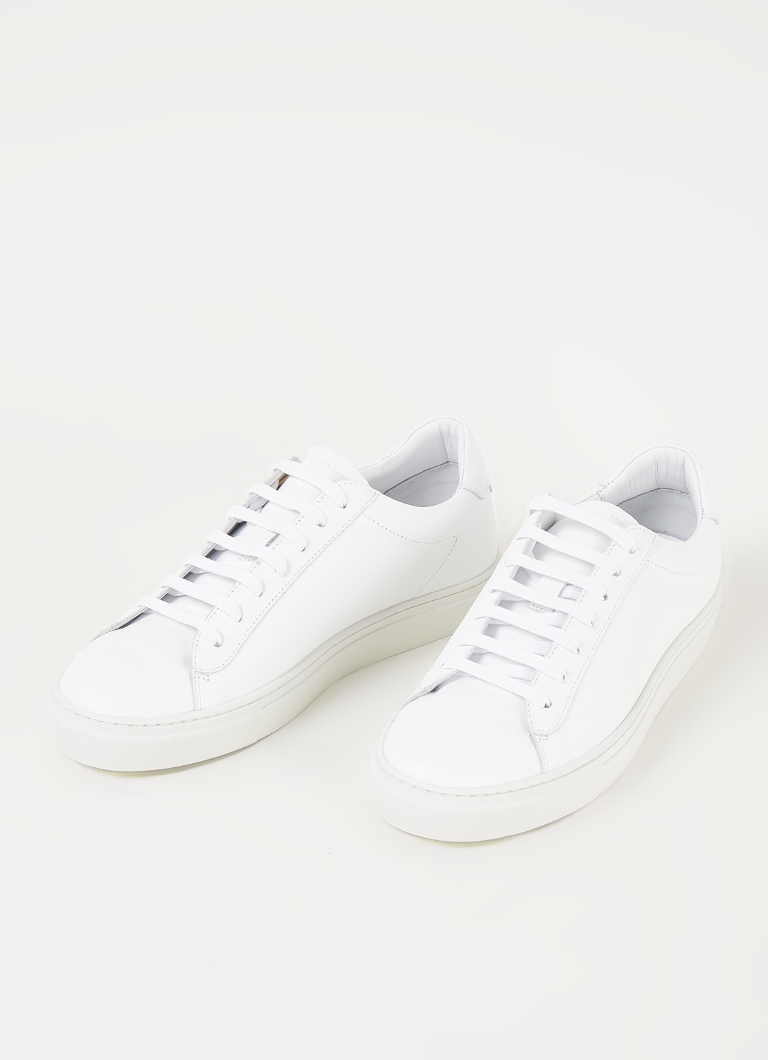 Reiss Finley sneaker van leer - detail 2 white / wit