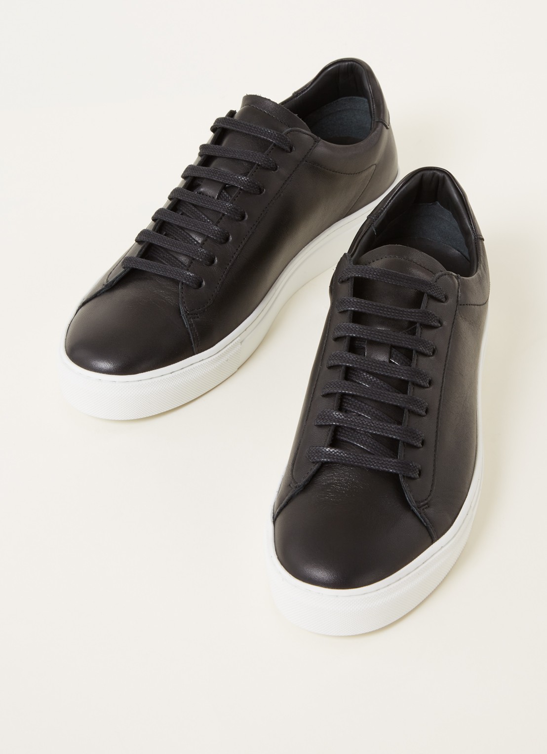 Reiss Finley sneaker van leer - detail zwart