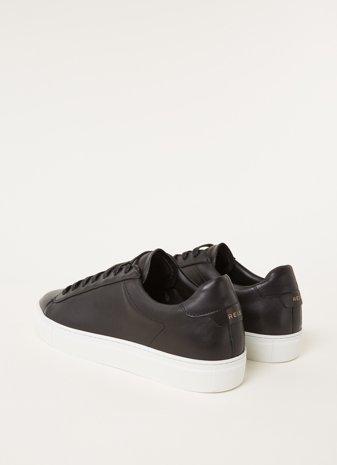 Reiss Finley sneaker van leer - detail 2 zwart