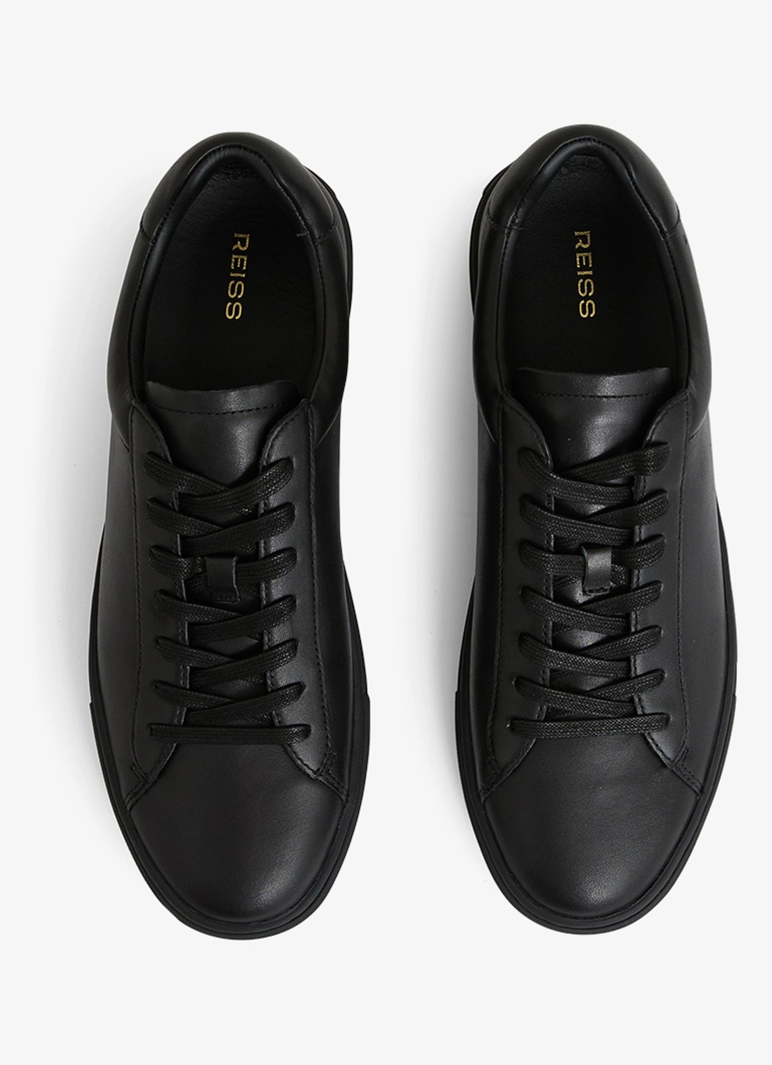 Reiss Finley sneaker van leer - detail 3 zwart