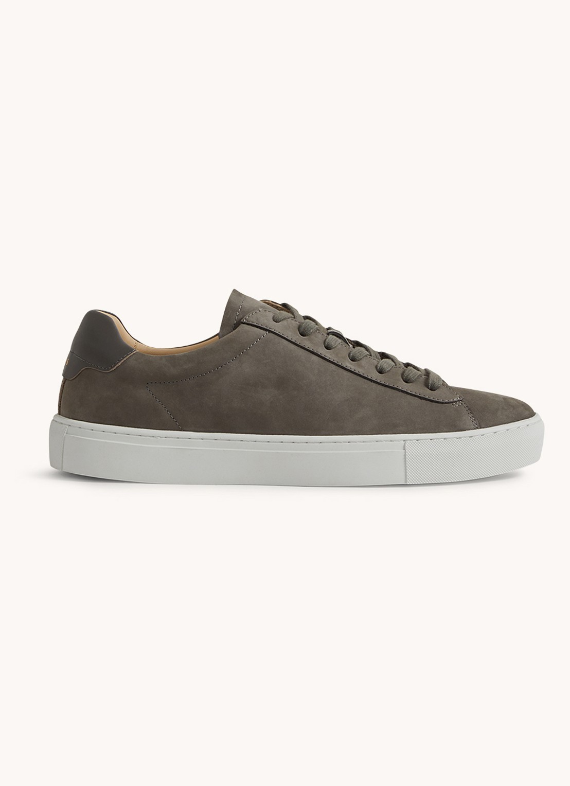 Reiss Finley sneaker van suède - voorkant grijs