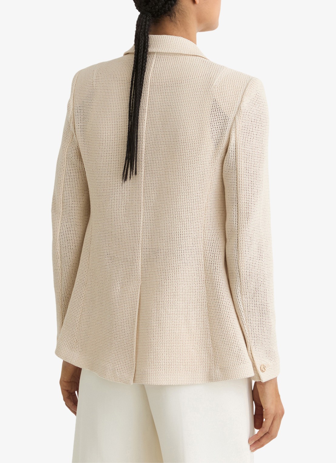 Reiss Fiore double breasted blazer met klepzakken - achterkant 3 beige