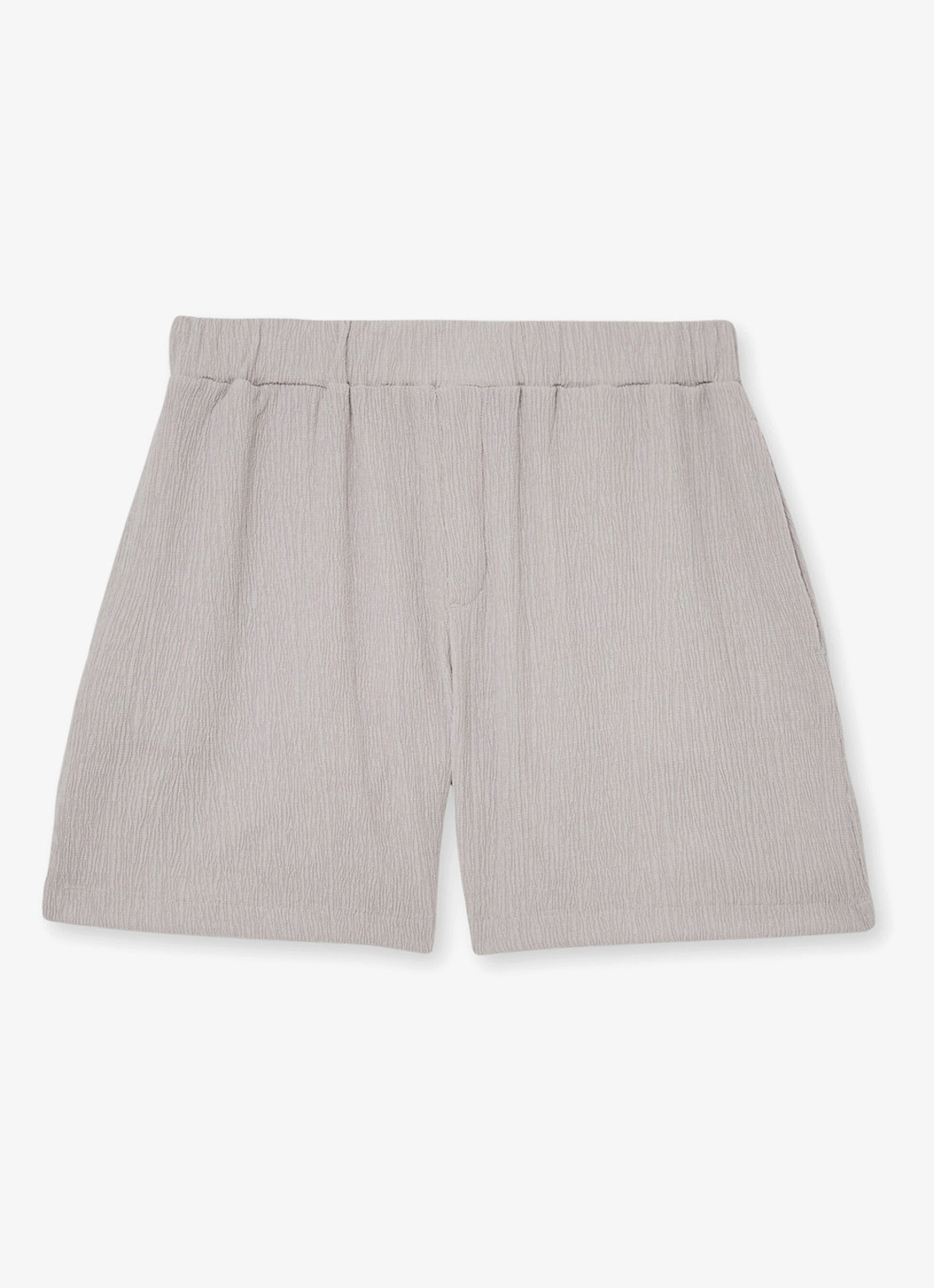 Reiss Flint straight fit korte broek met structuur - voorkant 2 grijs