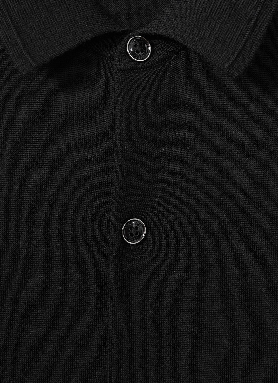 Reiss Forbes fijngebreid vest van wol met stretch - detail 5 black / zwart