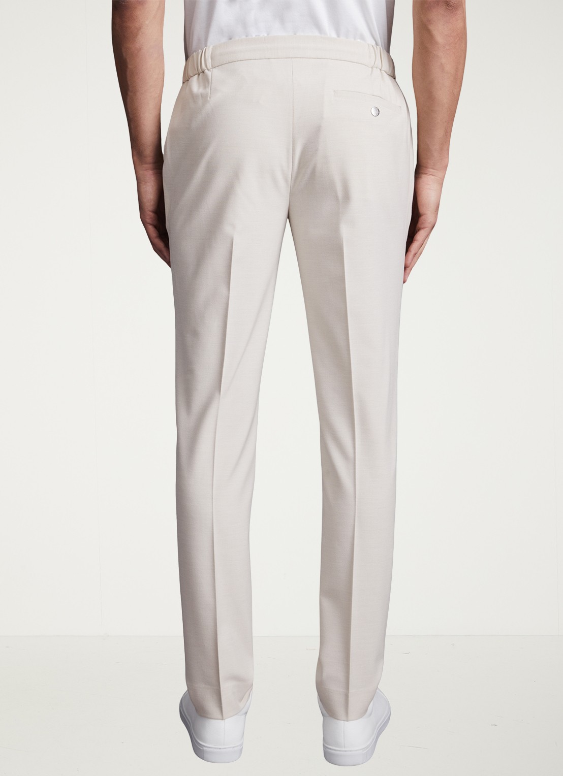 Reiss Found relaxed fit pantalon met steekzakken - achterkant 5 beige