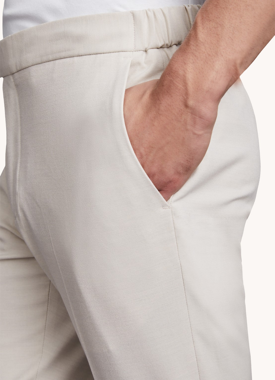 Reiss Found relaxed fit pantalon met steekzakken - detail 2 beige