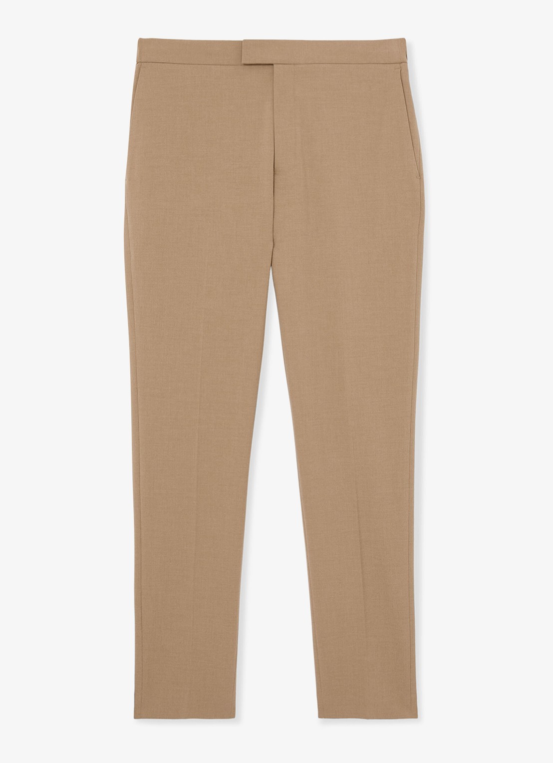 Reiss Found slim fit pantalon met steekzakken - voorkant 4 bruin