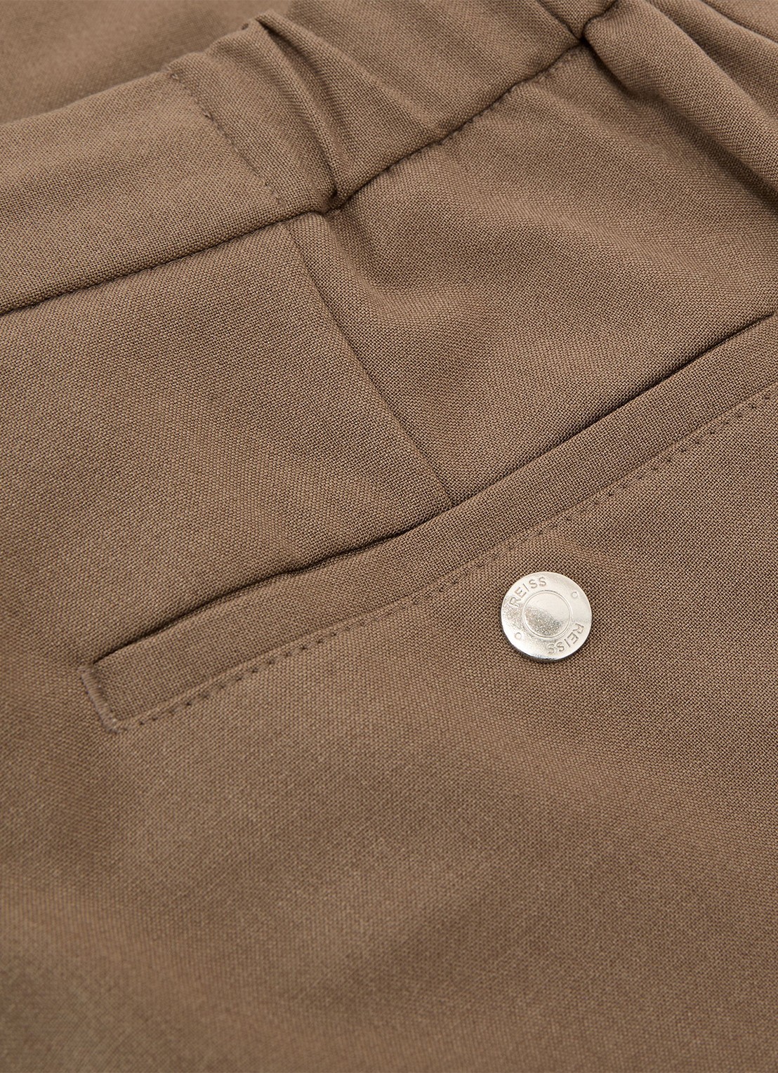 Reiss Found slim fit pantalon met steekzakken - detail 6 lichtbruin
