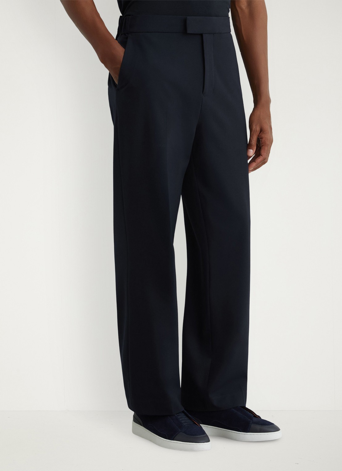 Reiss Found slim fit pantalon met trekkoord - detail 4 navy / blauw