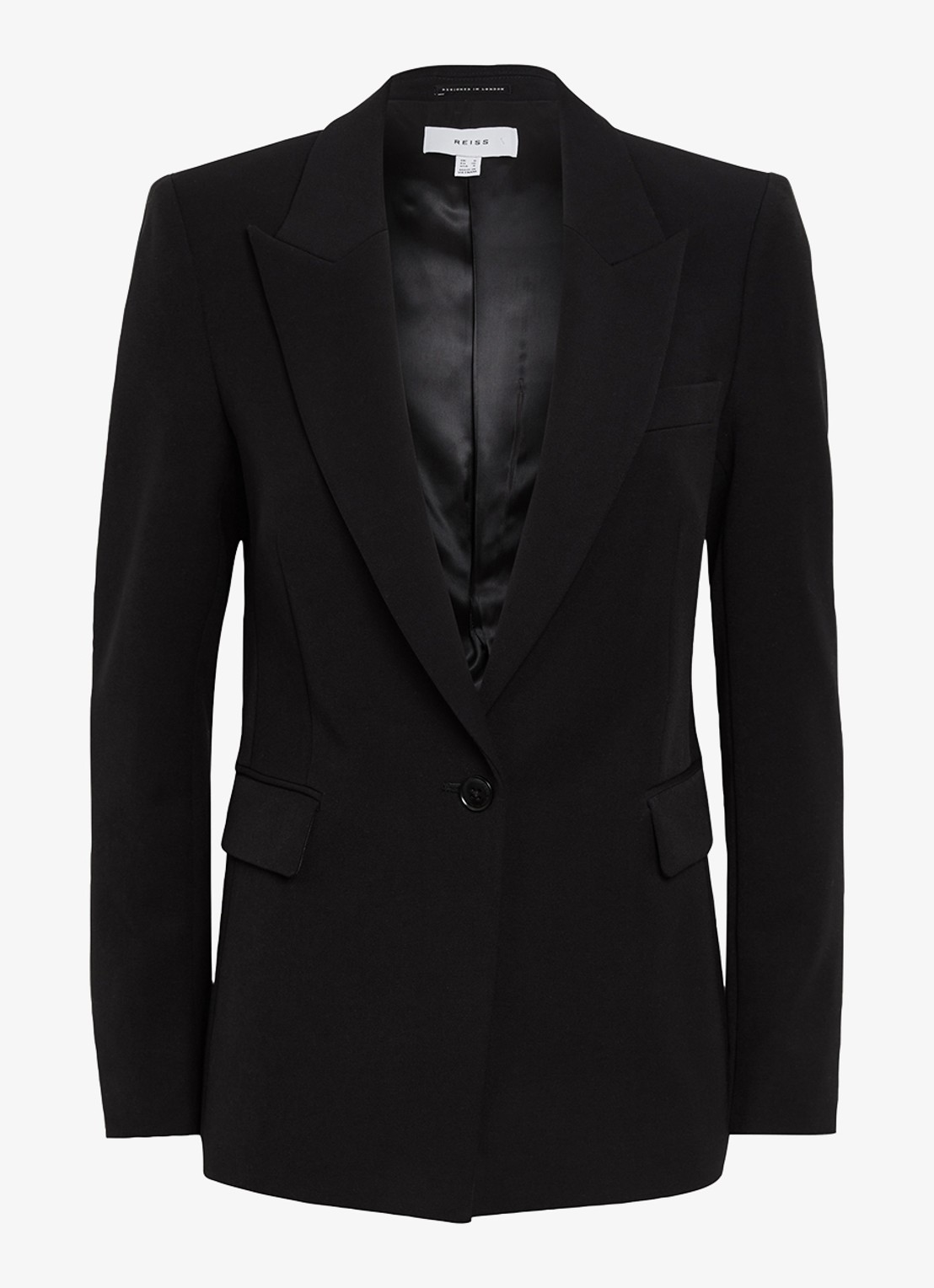 Reiss Gabi blazer met klepzakken - voorkant black / zwart
