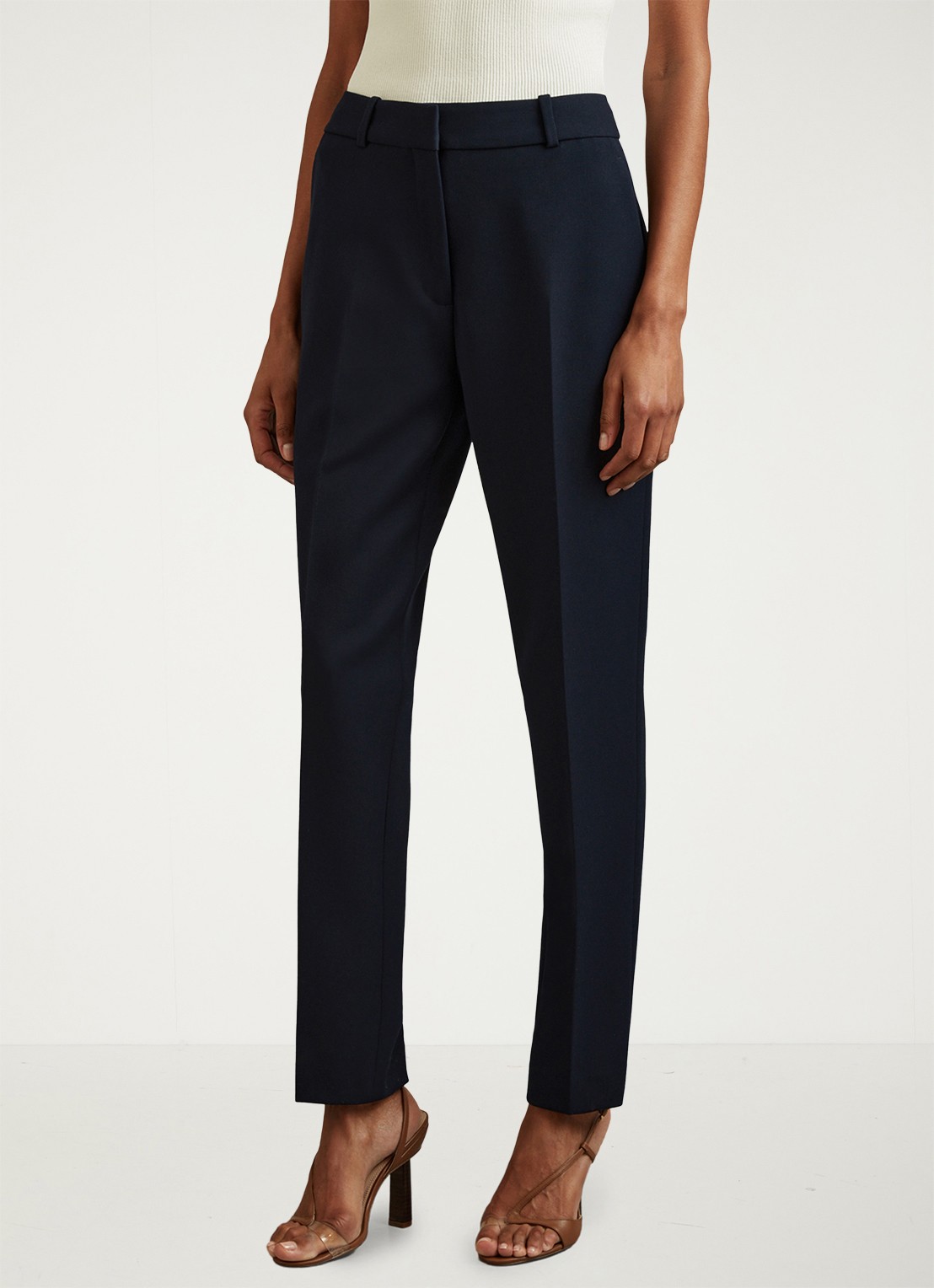 Reiss Gabi high waist slim fit chino - detail 2 donkerblauw