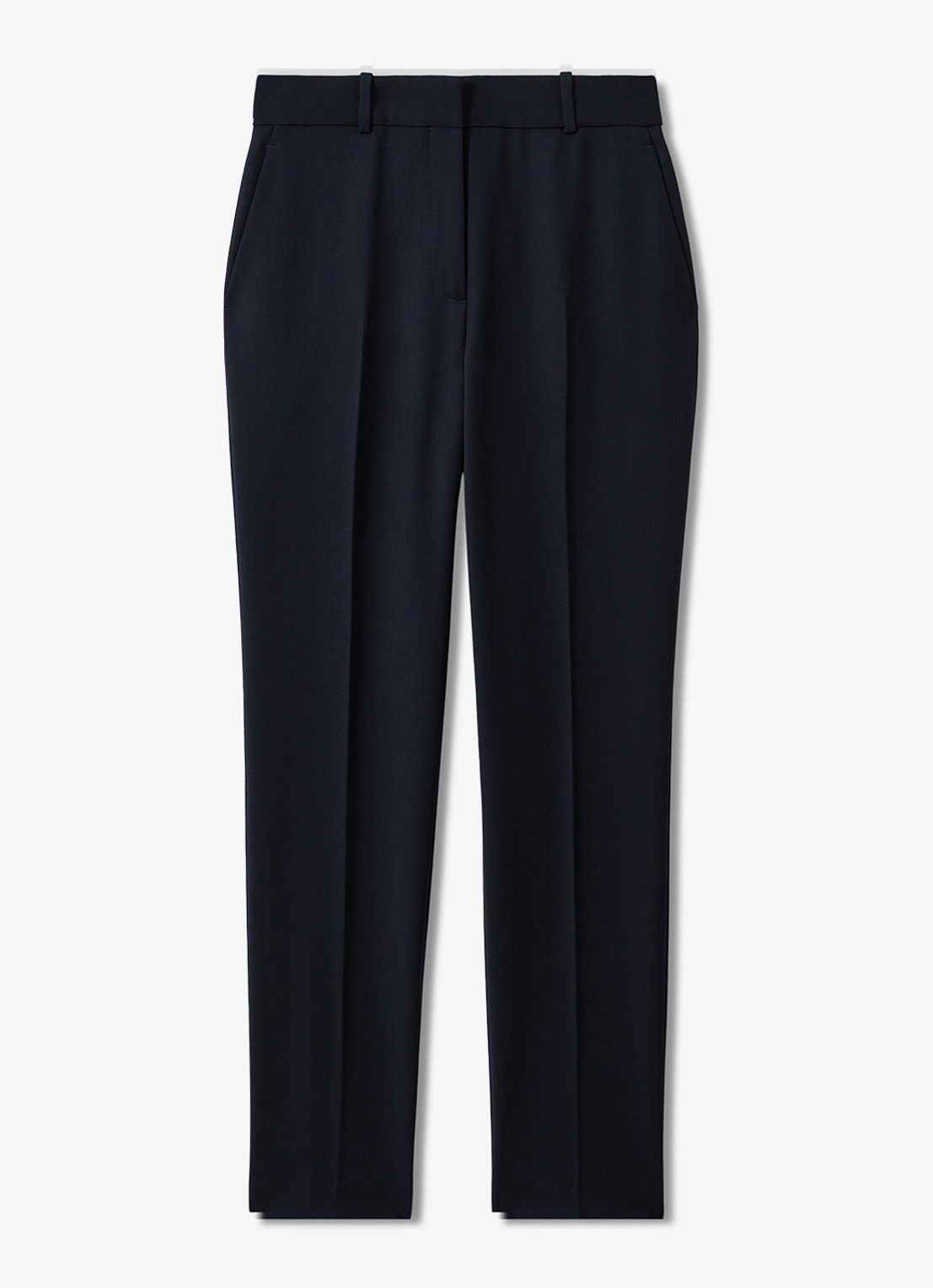 Reiss Gabi high waist slim fit chino - voorkant 4 donkerblauw