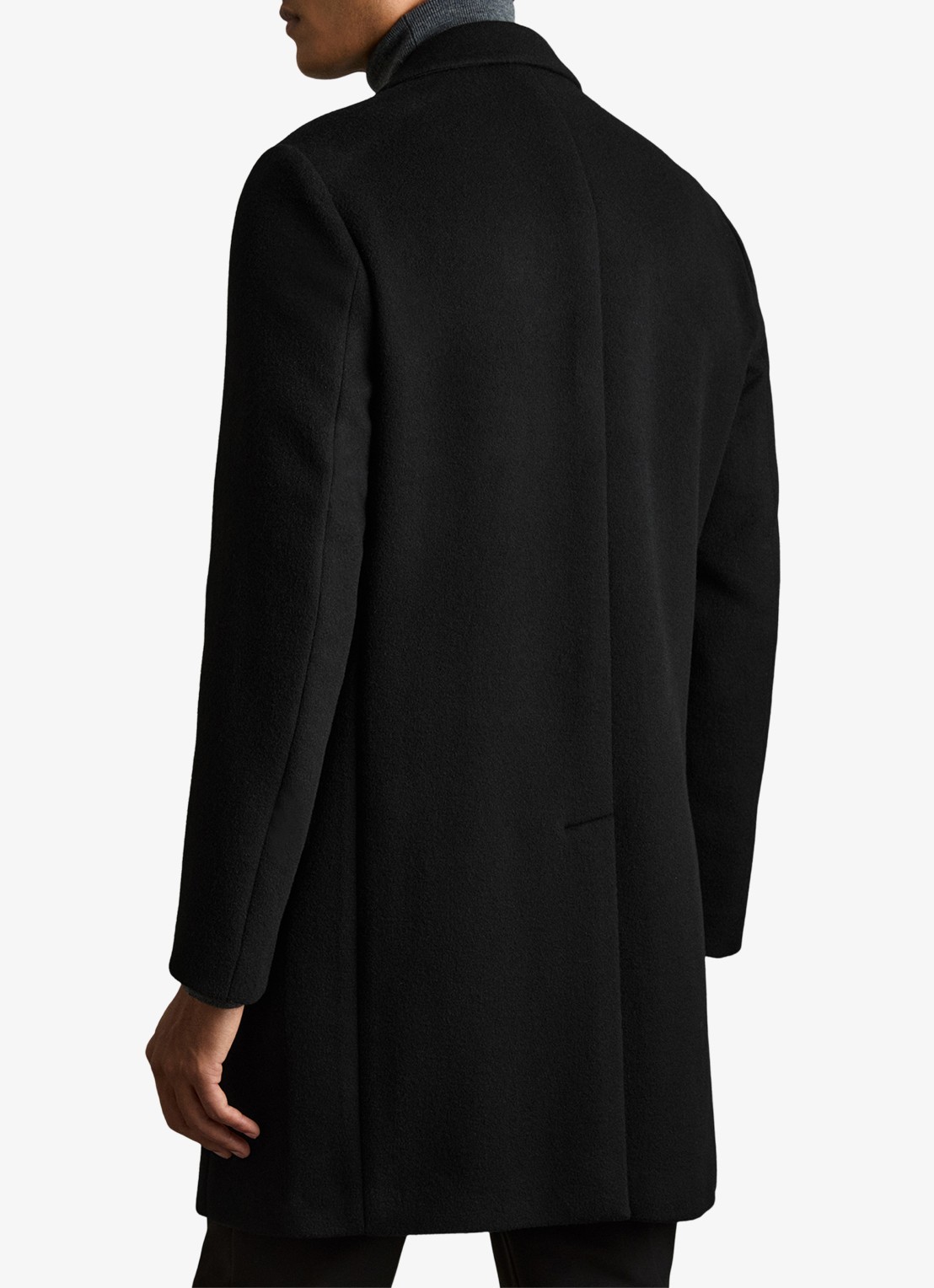 Reiss Gable mantel in wolblend - achterkant 5 black / zwart