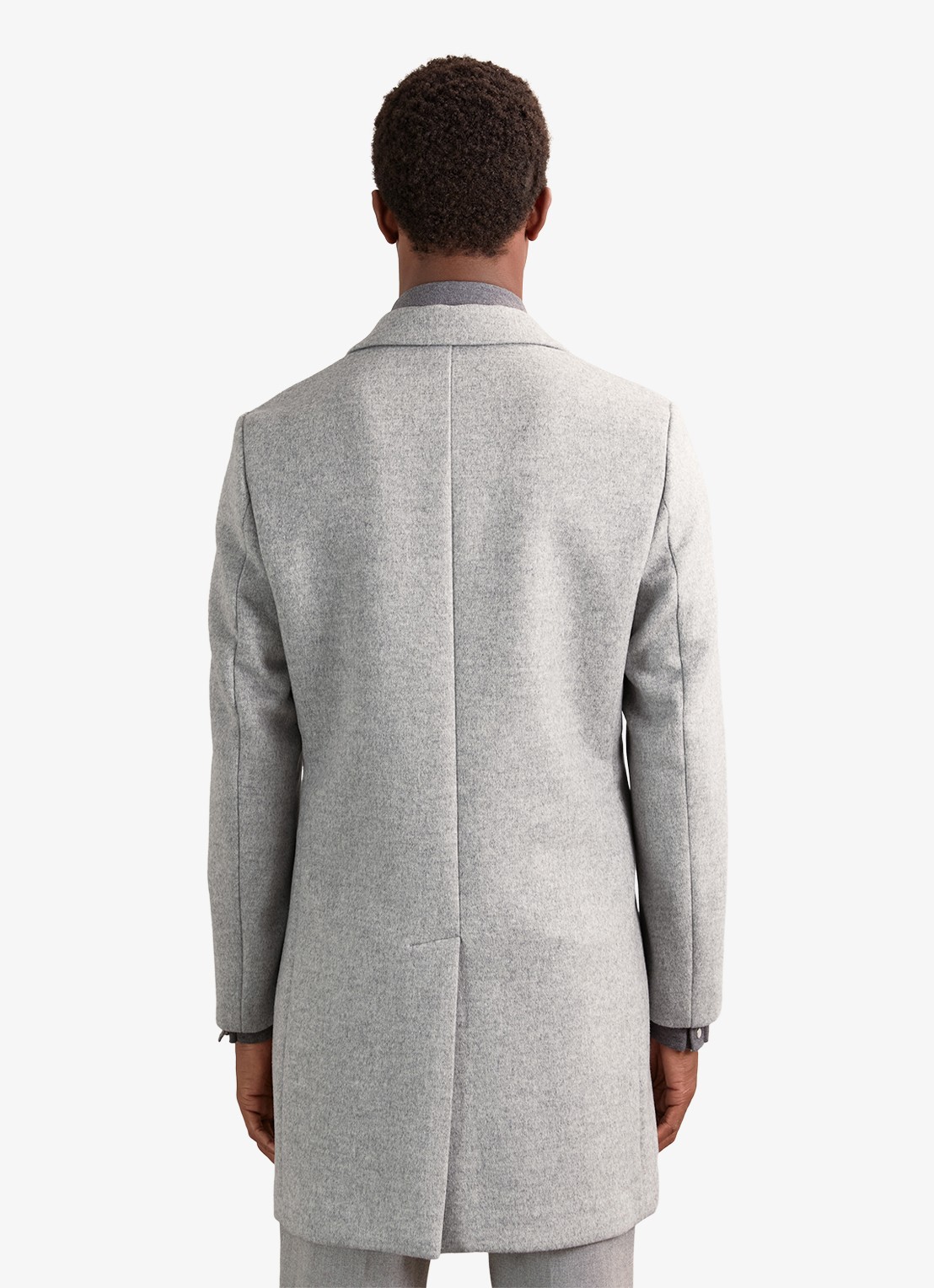 Reiss Gable mantel in wolblend - achterkant 6 soft grey / grijs