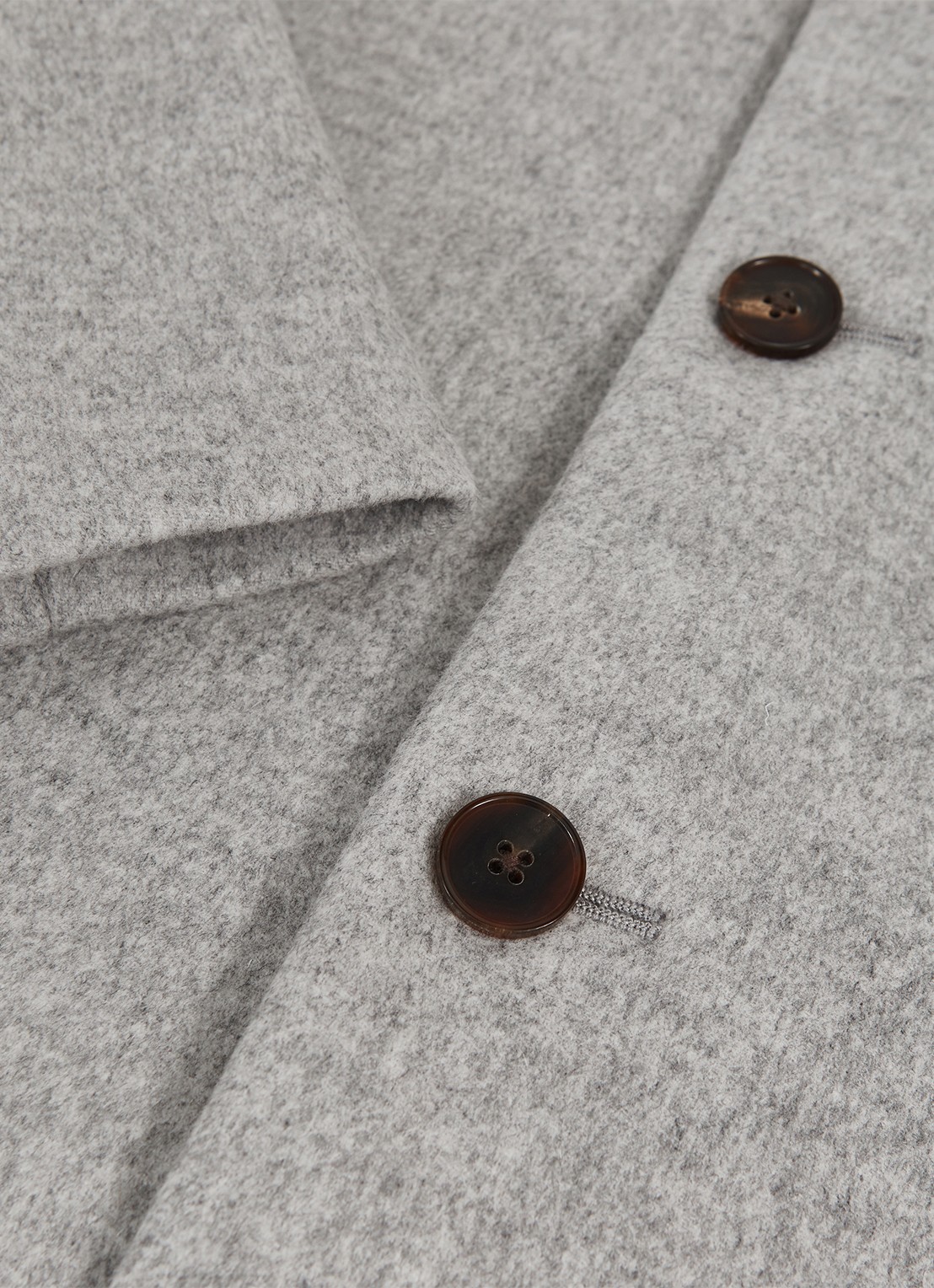 Reiss Gable mantel in wolblend - detail 5 soft grey / grijs