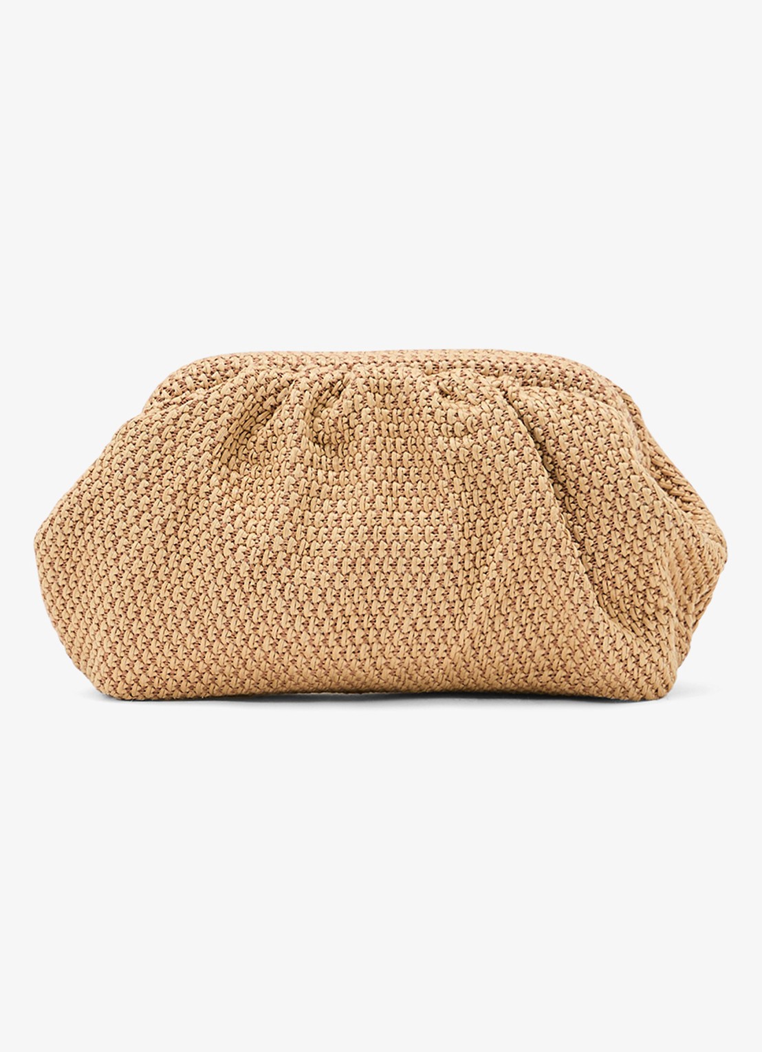 Reiss Georgia clutch met gevlochten detail en afneembare schouderriem - detail 4 beige