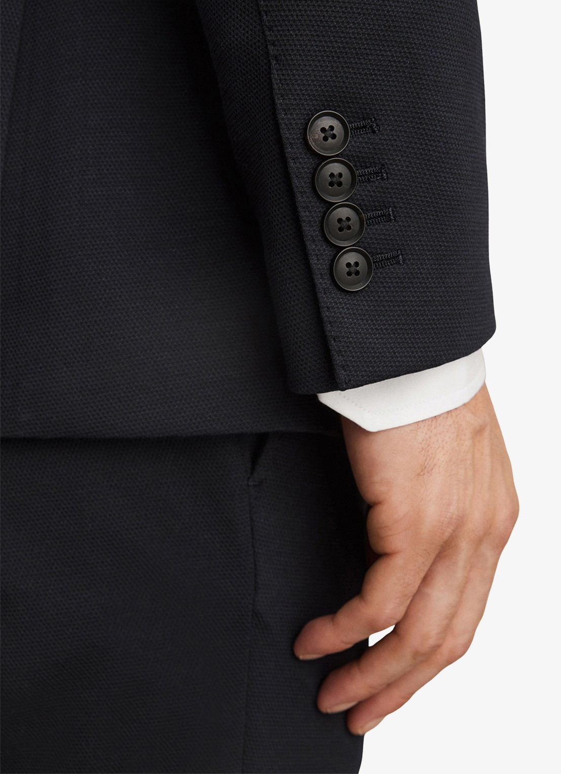 Reiss Gerrard slim fit colbert met steekzakken - voorkant 2 navy / blauw