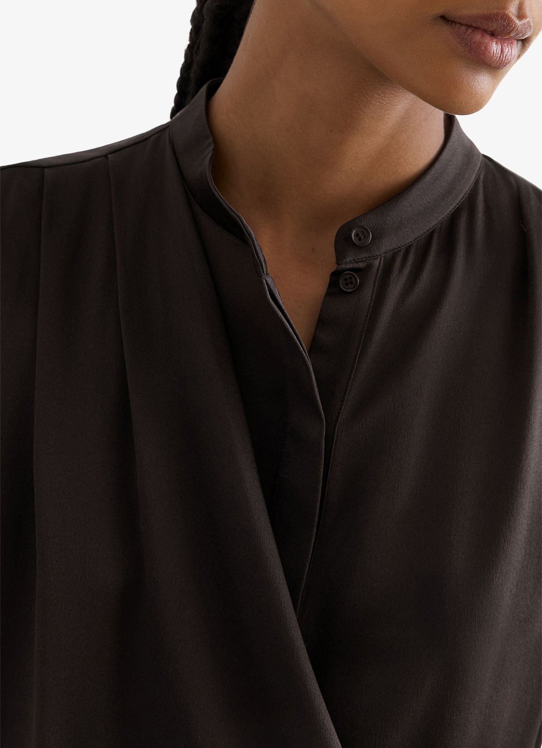 Reiss Gia mouwloze top van zijde  - detail 2 antraciet