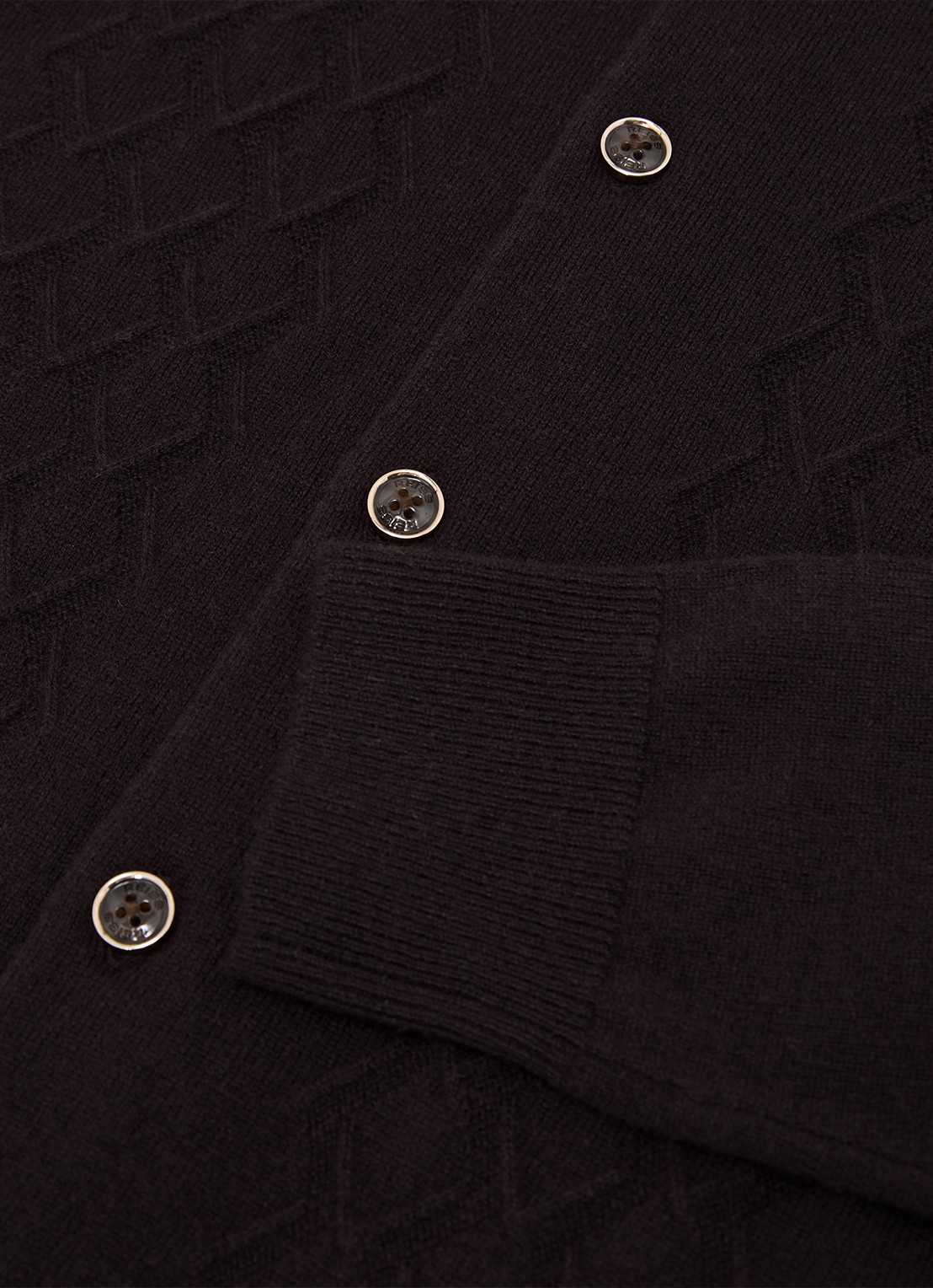 Reiss Gideon fijngebreid vest van wol - detail 6 chocoladebruin