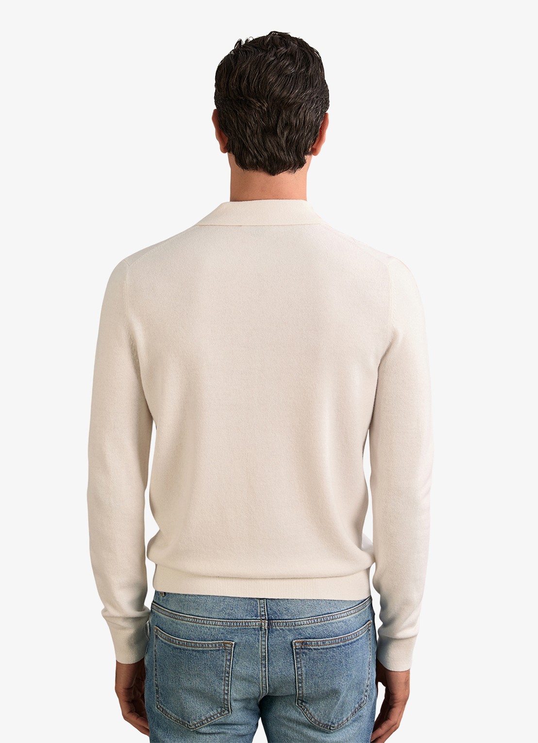 Reiss Gideon vest met textuur - achterkant 3 gebroken wit