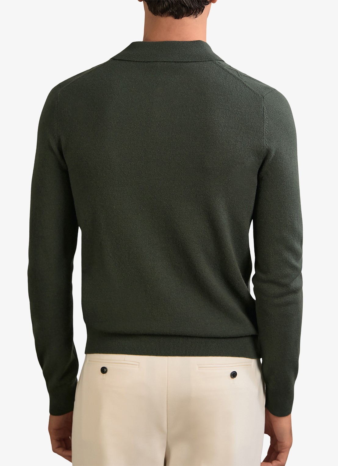 Reiss Gideon vest met textuur - achterkant donkergroen